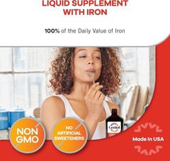 Geritol Liquid Multivitamin and Iron Supplement for Energy Support 12 Fl Oz