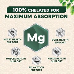 Magnesium Glycinate 1000mg Per Serving – Chelated Magnesium for Bone, Muscle, Ne