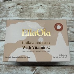 EllaOla Kids Unflavored Iron with Vitamin C 30 Sachets Exp 11/2027