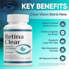 Retina Clear Vision Support Supplement Eye Health Formula with Lutein Zeaxant