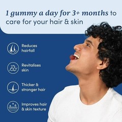 Man Matters Biotin Hair Gummies (30N) With Biotin, DHT Blockers vit A, C, E, y22
