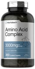 Amino Acid Complex 3000mg | 360 Caplets | Non-GMO, Gluten Free | by Horbaach