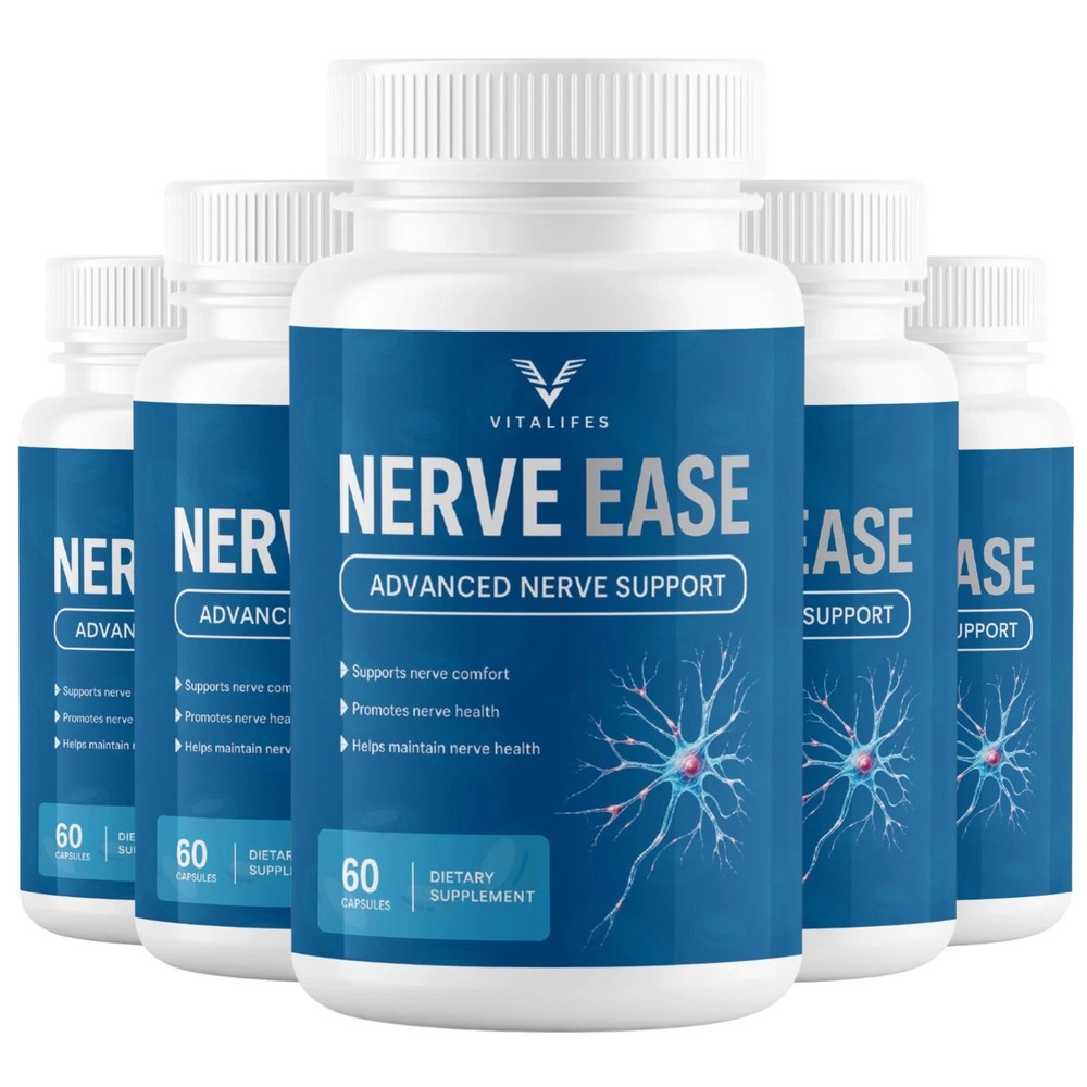 (5 Pack) Nerve Ease Nootropic Nerve Support Max Supplement NerveEase 300 Capsule