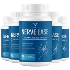 (5 Pack) Nerve Ease Nootropic Nerve Support Max Supplement NerveEase 300 Capsule