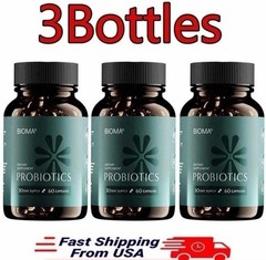 3 Pack BIOMA Probiotics Digestive Health Gut Support for Men & Women 60 Capsules