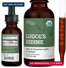 Organic Lugol’S Iodine, Iodine and Potassium Iodide 2% Solution 3000 Mcg – Liqui