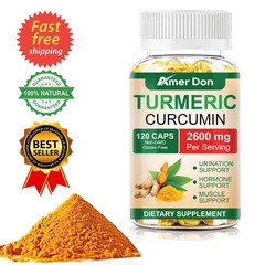 Turmeric Curcumin 2600mg w/ BioPerine Black Pepper Triple Strength Capsules