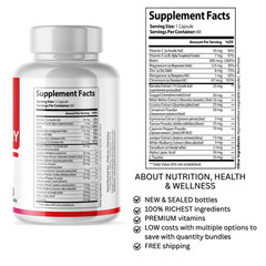 Glucovery- Blood Support- 3 Bottles- 180 Capsules