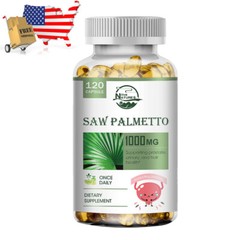 120 Softgels Saw Palmetto Extract 1000mg Prostate Supplement Urinary Men Health