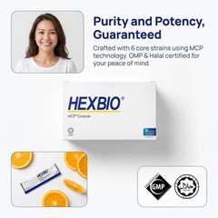 Hexbio Probiotic Granule For Constipation Diarrhea ( 3g x 45’s) x 4 boxes