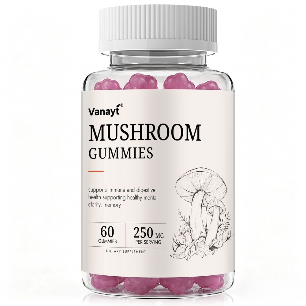 10x Mushroom Complex Supplement, Lions Mane, Reishi, Shiitake, Immune Gummies