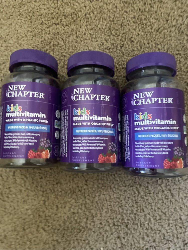 (3) New Chapter – Kids Multivitamin Gummies – 180 total- expiration 7/2026