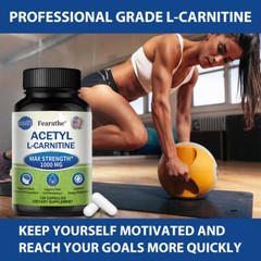 Acetyl L-Carnitine 1000mg-Non-GMO & Energy Fatigue Focus Supplement BRAIN BOOSTS