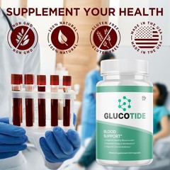 (1 Pack) Glucotide Advanced Blood Support Supplement Gluco Tide 60 Capsules
