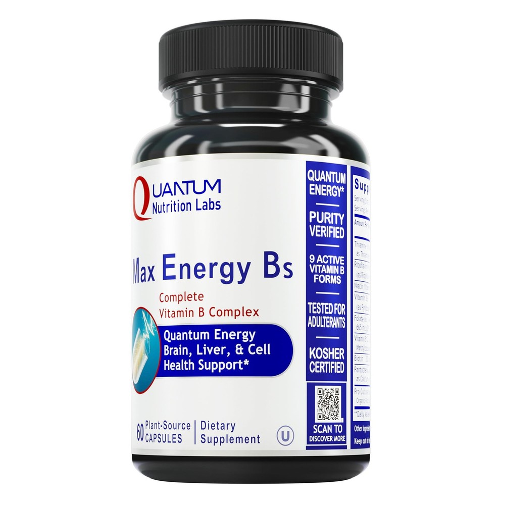 Quantum Nutrition Labs Max Energy Bs – Vitamin B 60 Count (Pack of 1)