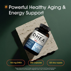 DHEA 100mg, 240 Capsules – Extra Strength Micronized Formula