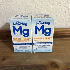 Lot Of 2 SlowMag Mg Muscle + Heart 60 Delayed-Release Tablets Exp 8/2026