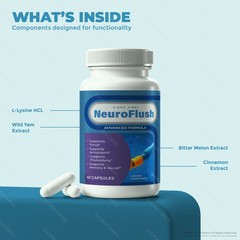 Neuro Flush Capsules, NeuroFlush Advanced Formula for Brain Health (60 Count)