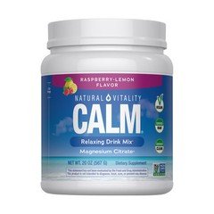 Natural Vitality Calm Raspberry-Lemon Drink Mix, 20 oz., Vitamin, Authentic