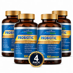4 Bottles Probiotic 100 Billion CFU 100 Capsules Each Gut Health Wellness