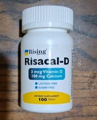 Rising Health – Risacal-D – Vitamin D3 & Calcium Supplement – 100 Tablets