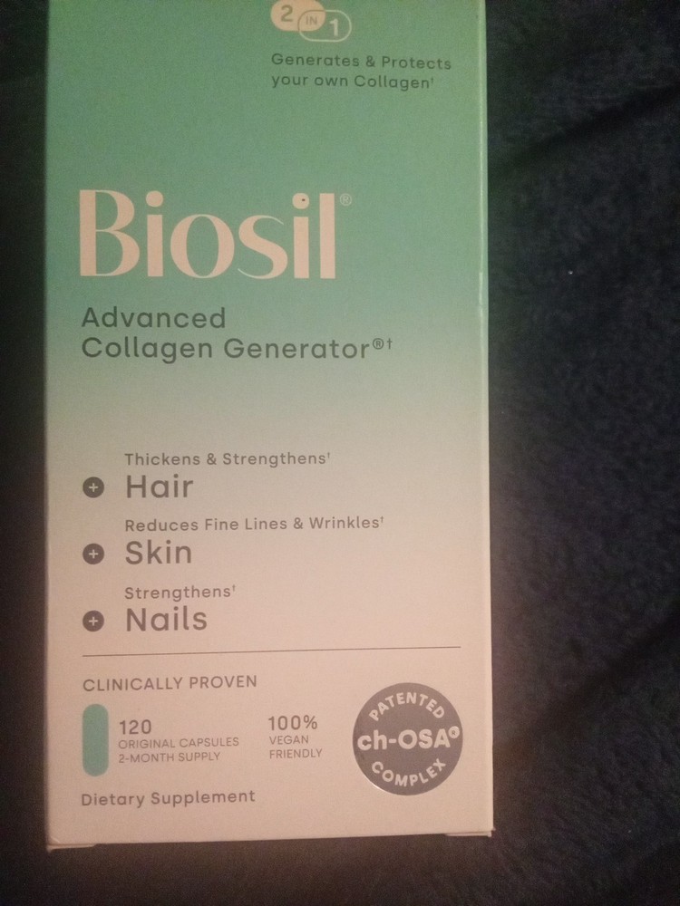 BioSil Advanced Collagen Generator, 120 Capsules, Hair Skin & Nails