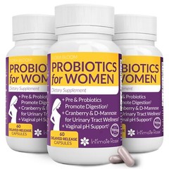 Probiotics for Women 3 Pack 180ct for pH Balance UTI BV and Vaginal Health