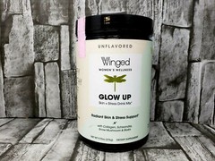 Winged Glow Up Skin & Stress Drink Mix 9.7 oz/275 g 25 Servings EXP 04/24 – NEW!