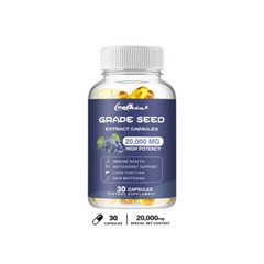 Grape Seeds Extract 20,000mg – 95% Polyphenols – Anti-oxidation, Skin Whitening