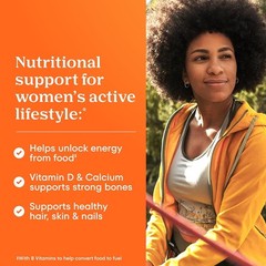Daily Women’s Vitamins with Biotin, Calcium, Iron & Zinc – 200 Ct, Allergen-Free