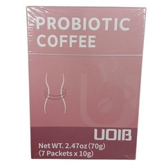 UOIB Probiotic Coffee Instant Packets 7 Count Box 10 Billion CFU Exp 10/2027 NEW