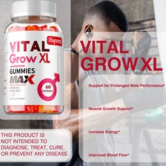 Vital Grow XL Male Gummies – Testosterone Booster,Energy, Men’s Muscle Health