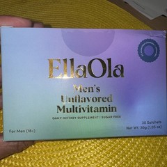 EllaOla Mens Unflavored Multivitamin 30 Sachets Exp 12/27 New Sealed