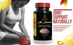 Flaxseed Oil 1000mg Cold Pressed Formula Alpha Linolenic Acid and Plant based 1B