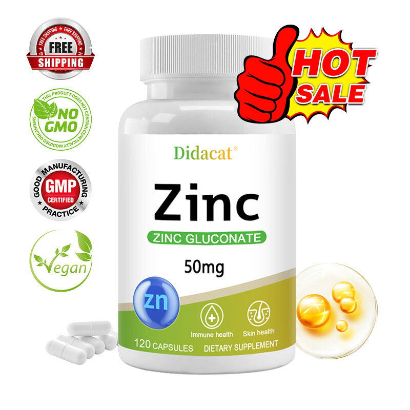Zinc GLUCONATE 50mg,Immune Support & Antioxidant Supplement,Promotes Skin Health