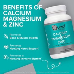 Qunol Calcium 3 in 1 Tablets with Calcium, 270 Count (Pack of 1), Orange