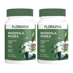“Pieces 2 Floraviva Rhodiola Rosea Softgels, Natural Herbal Supplement. V2”