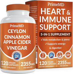 5-In-1 Ceylon Cinnamon Capsules 2355Mg – Ceylon Cinnamon and Apple Cider Vine…