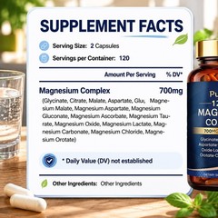 Puravita 12 in 1 Magnesium Magnesium 12-in-1 Complex 700mg High-Absorption Bl…