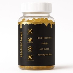 Bearvana Black Seed Oil Shilajit Sea Moss Ashwagandha Gummies 60 Ct Vegan