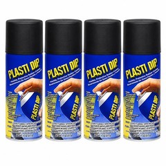 4 PACK PLASTI DIP Mulit-Purpose Rubber Coating Spray BLACK 11oz Aerosol
