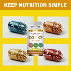 Vitamin K2 (MK7) with D3 10000IU, BioPerine Pills, Immune Health 5 Months Supply