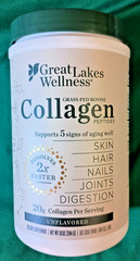 Great Lakes Wellness Collagen Bovine Peptides Powder for Skin Hair Nails 10 oz