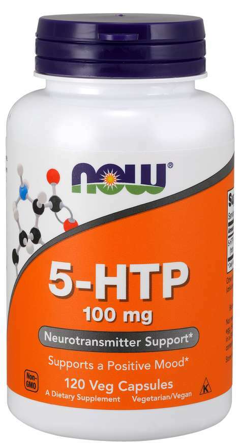 NOW Foods 5-HTP 100 mg Neurotransmitter Support Hydroxytryptophan 120 Cap 04/27