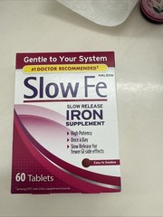 Slow Fe Iron Supplement for Iron Deficiency Slow Release Tablets 45 Mg 60 Count