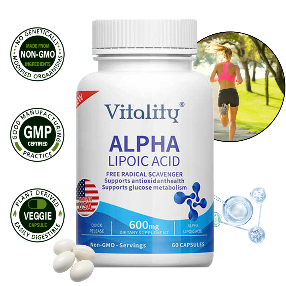 Alpha Lipoic Acid 600mg Extra Strong Effect ALA Supplement 60 Capsules