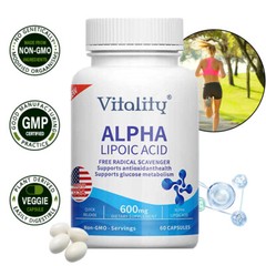 Alpha Lipoic Acid 600mg Extra Strong Effect ALA Supplement 60 Capsules