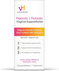 Prebiotic PH Balanced Vaginal Suppositoriesbox, Original Version, 15 Count