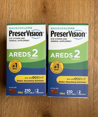 Pack of 2 Preservision l 210 Count Eye Vitamin AREDS 2 Mini Soft gels EXP 04/28