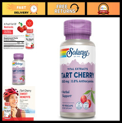Tart Cherry Fruit Extract 850mg – 90 Vegan Capsules for Joint Health & Sleep Aid